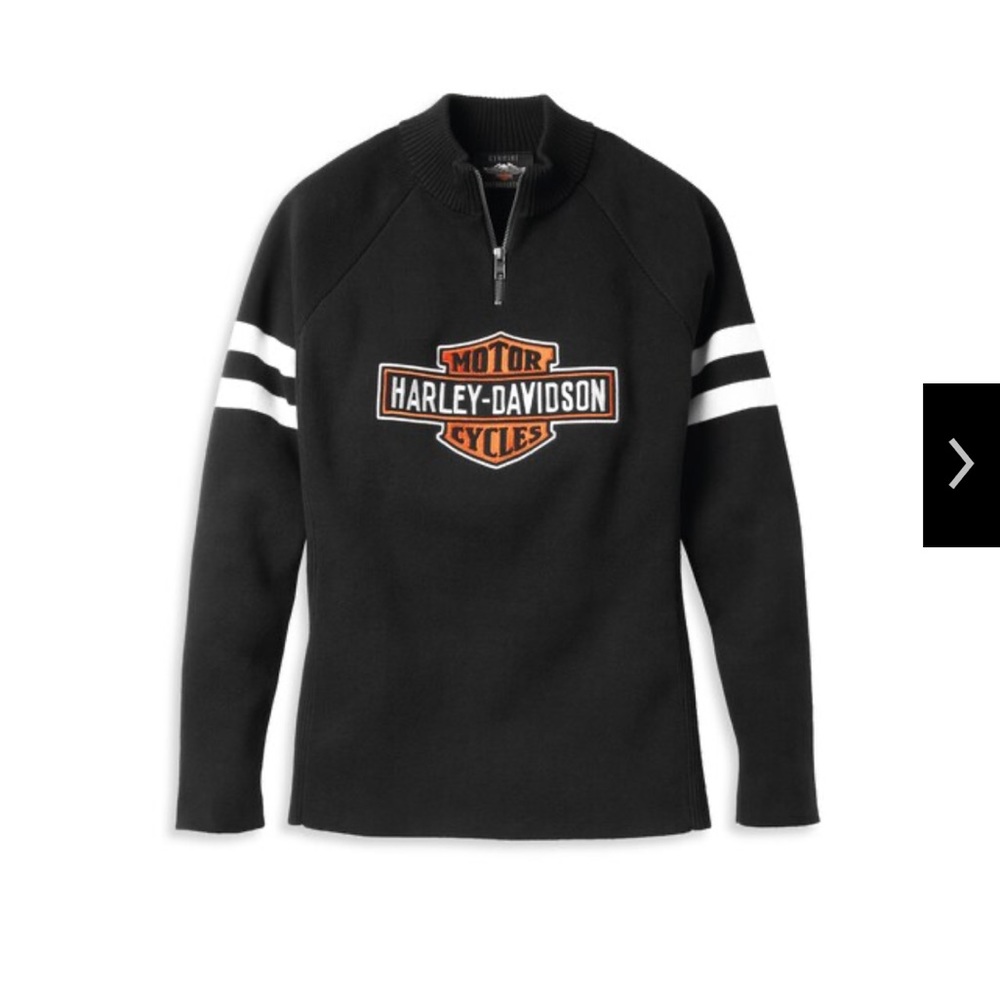 Harley Davidson 1/4 Zip Mock Neck Sweater